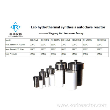 Hydrothermal Synthesis Reactor for lab